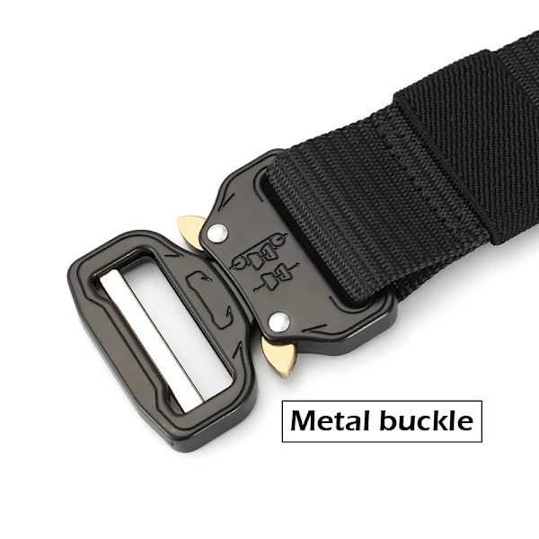 MEDYLA Officiellt äkta herrbälte Utomhussport Nylon Metallspänne Bälte Fritid Bergsbestigningsbälte Nödöverlevnadsbälte Combination 4 120cm