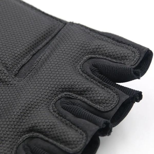 Halvfinger herrhandskar utomhus militära taktiska handskar Sportskytte Jakt Airsoft Motorcykel Cykelhandskar Khaki 1 L