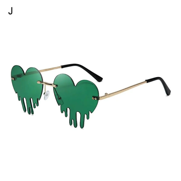 Solglasögon St. Patrick's Day Green Four Leaf Clover Glasögon Leprechaun Dräktglasögon Irish Shamrock Solglasögon J