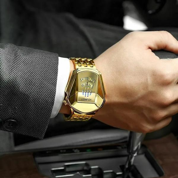 Lyx TIMMAR Varumärke Trend Cool watch Rostfritt stål Teknik Mode watch för män 2022 Relogio Masculino mesh GE