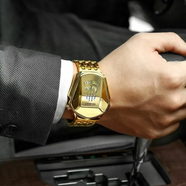 Lyxig timmesvarumärke Trend Cool watch Rostfritt stål Teknik Mode watch för män 2021 Relogio Masculino mesh G