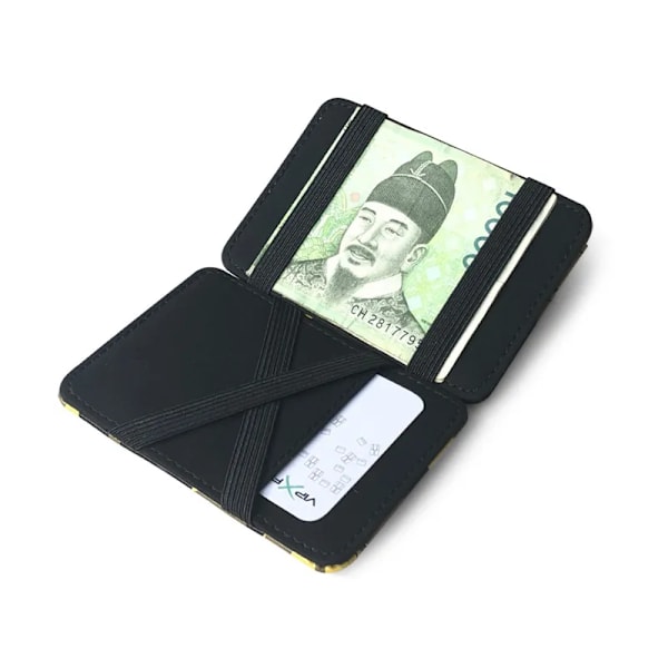 Ultra Slim Camouflage Magic Plånböcker för Kvinnor Män PU Läder Mini ID-kortshållare Myntplånböcker Resor Case Clip Cover Horizontal White