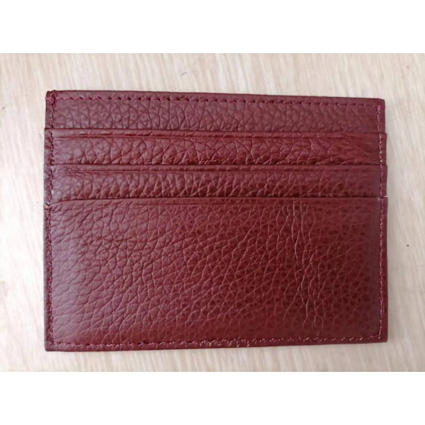 Kreditkortshållare i läder Custom Initial Holder Personlig Initial Slim Wallet Monogram Namn Plånbok Korthållare DIY Christmas burgandy