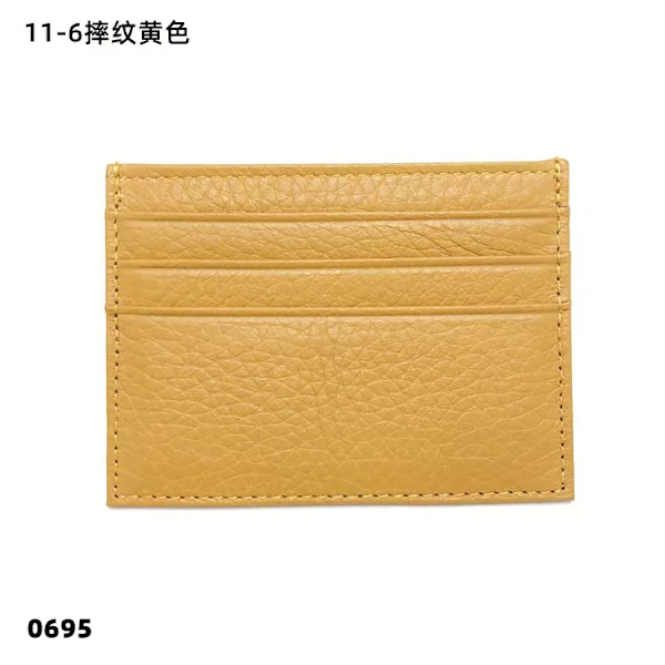Kreditkortshållare i läder Custom Initial Holder Personlig Initial Slim Wallet Monogram Namn Plånbok Korthållare DIY Christmas yellow