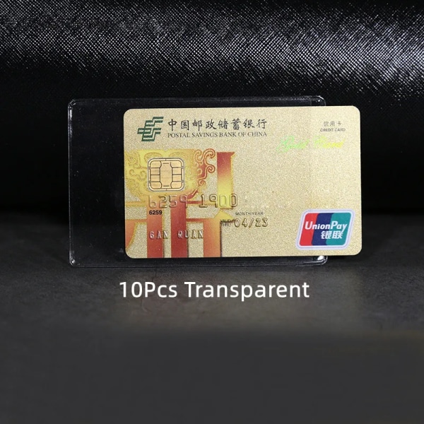 1/5/10 st PVC Transparent korthållare Buss Case Bank Kredit ID-kortshållare Cover Identifikationskort Behållare 10Pcs Transparent