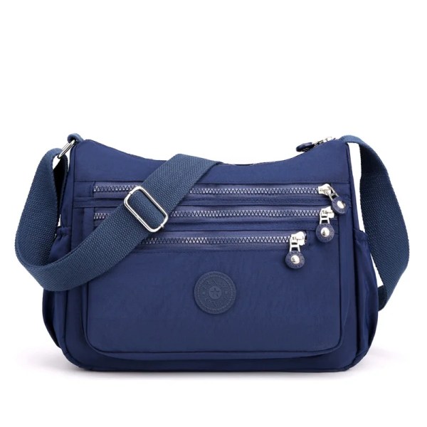 Messenger Bag Causal Kvinnor Axelväska Multi Nylon Kvinna Crossbody-väskor Kvinna Crossbody Moderväska Shoudlerväska Blue 01