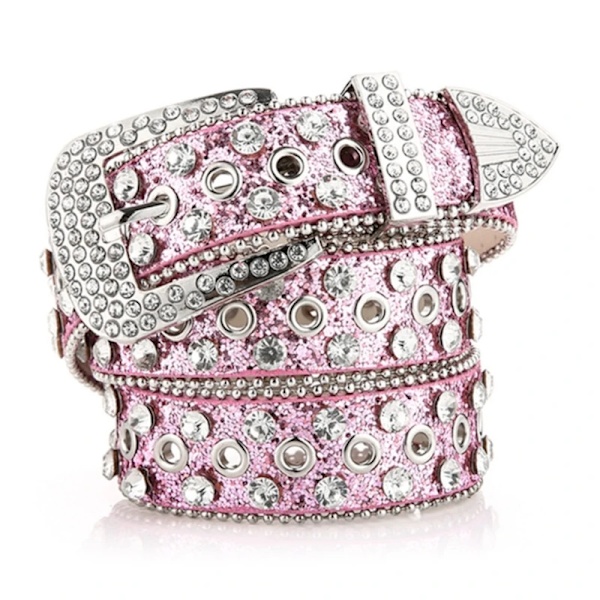 Vuxen Rhinestones Bälte för klänning Kristaller Diamant midjebälte Shinning Rhinestones Bred midjebälte Damer formellt bälte Pink