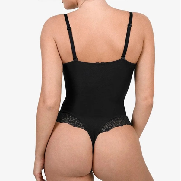 GUUDIA Silky Touch Layer Body 2 Layers Shapewear Öppen gren Jumpsuit Mjuk Slät Body Shaper Sexiga spetsbody white XL