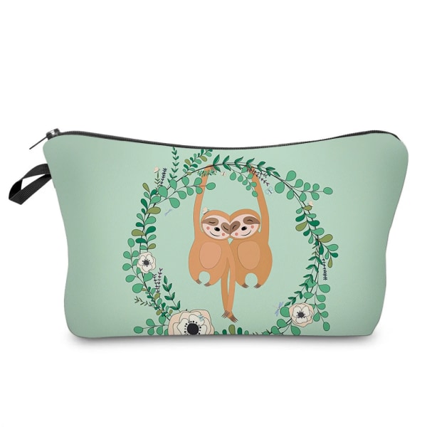 Lovely Monkey Printed Pencil Bag Mode Dam Kosmetika Organizer Bag för resor Färgglad förvaringsväska för Lady Liten presentpåse 273-2