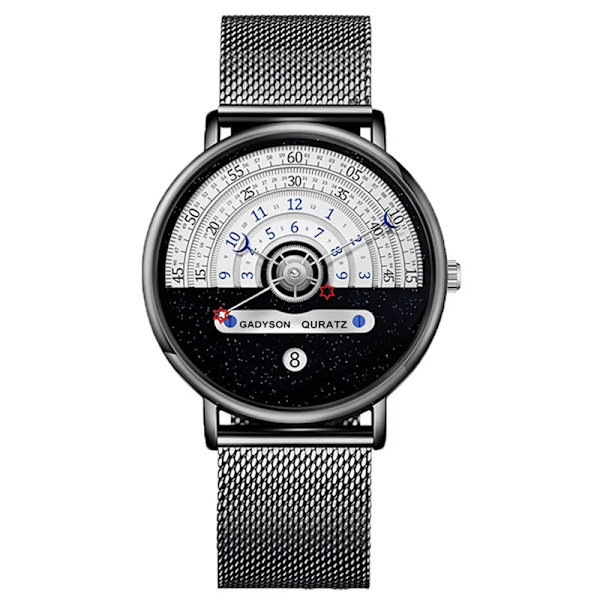 Herr ovanlig kreativitet Mode Lyxklockor 2022 Casual Vattentät watch för män Quartz Armbandsur Relogio Masculino Black