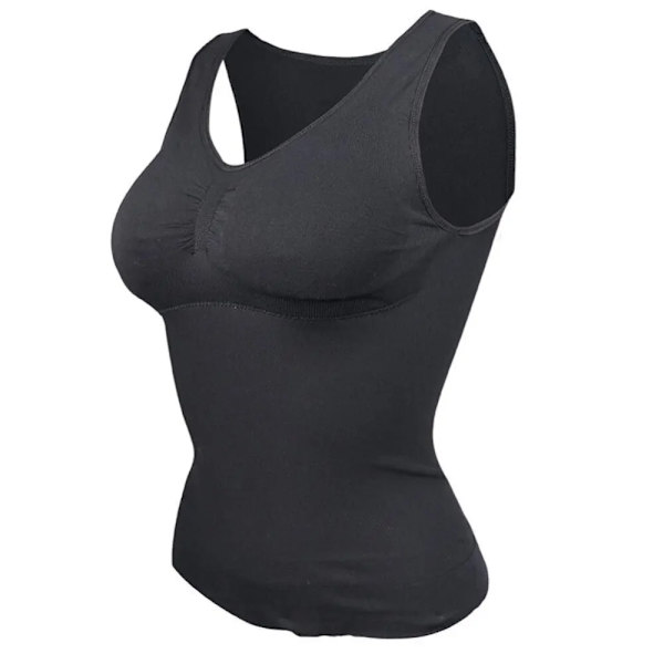 Förtjockad slim fit linne för kvinnor Avtagbar body Body Shaping Body Bodysuit Linne Underkläder black L