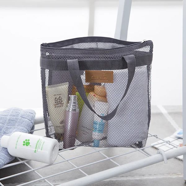 Kvinnor Beach Gym Bad Kosmetikväska Set Makeup Mesh Toalettpåsar Herr Organizer Bärbart case wine red