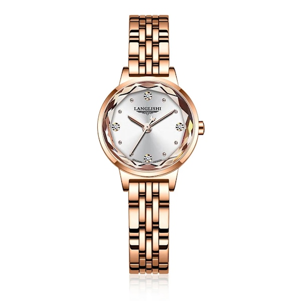 POEDAGAR Classic Luxury Watch Rostfritt stål Liten urtavla Delikat Vattentät Quartz Casual Dress Damklocka Watch Mujer Rose Gold White