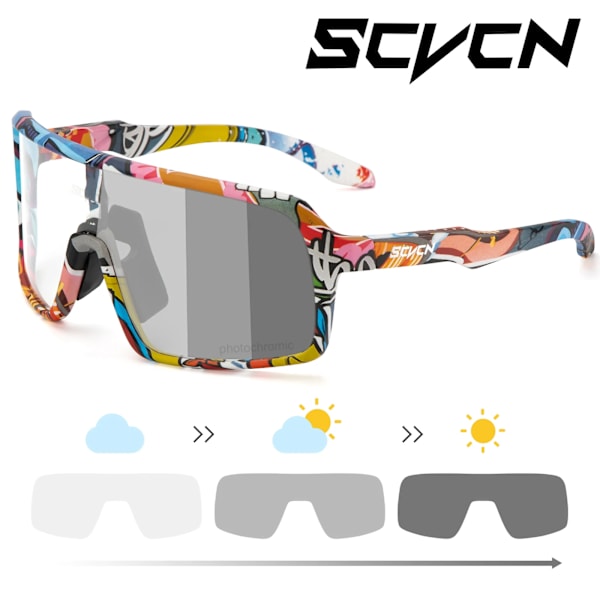 2022 Nya SCVCN Photochromic Cykelsolglasögon för män Dam Sport Löpning Fiske Polariserade glasögon UV400 Mountainbikeglasögon polarized lens-01