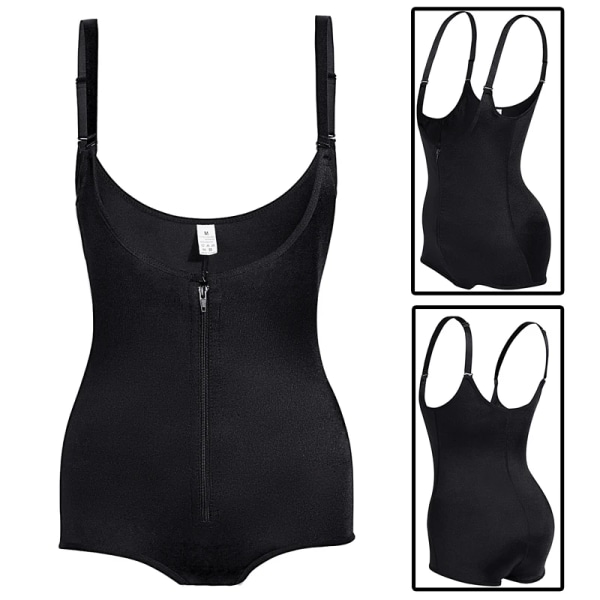 Miss Moly Latex Body Shaper Cincher Shapewear Modellering Bälte Waist Trainer Underbyst Body Dragkedja ShapersTummy Bantningskorsett Black XXXL