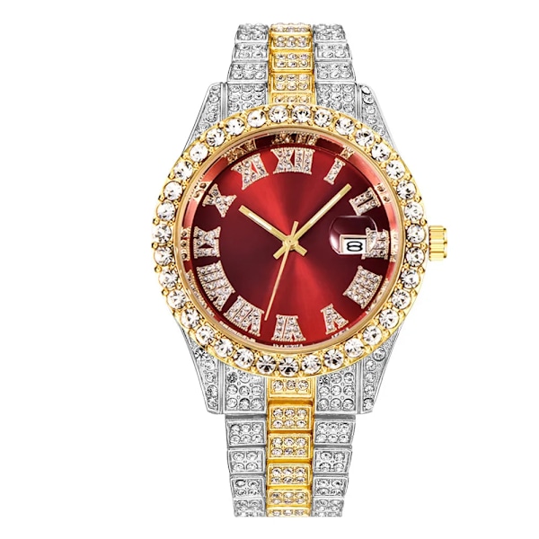 Relogio Masculino Herrklockor Lyx Watch Rostfritt stål Diamant Mode Lysande klocka Watch Kalender 2023 Watches-V1278-2