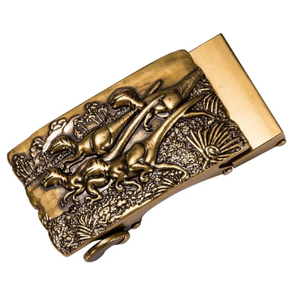 Hi-Tie Luxury Brand Bältesspännen för män Cowboy Bältesspänne Automatisk 3,5 cm Bredd Designer Metall Guld Spännen utan bälte DK-2066