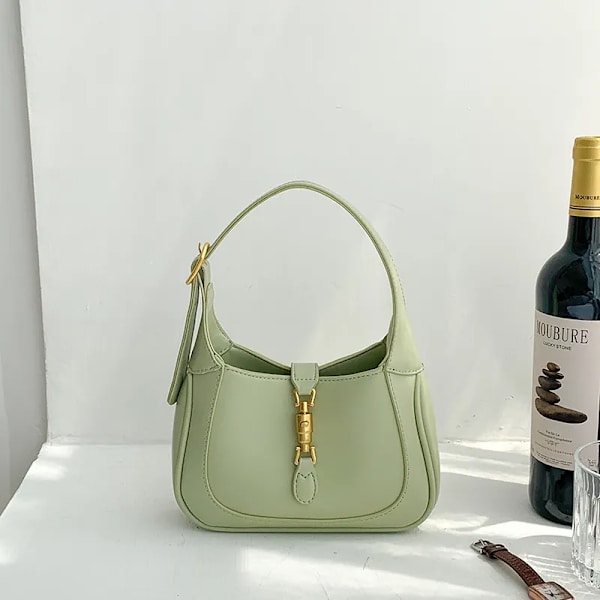 Nya damväskor Högkvalitativ Messenger Bag Trend Design Damaxelväska Matchande mode PU-läderhandväska Green