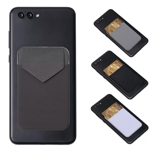 Universal mobiltelefon plånbok korthållare män Elastisk mobiltelefon plånbok Kredit ID-kort hållare självhäftande case klisterväska Type 5