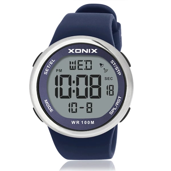 2016 nytt märke XONIX Watch Herr Militära sportklockor Mode PU Vattentät LED Digital Watch For Man Klocka digital-klocka NY-003(Silicone Band