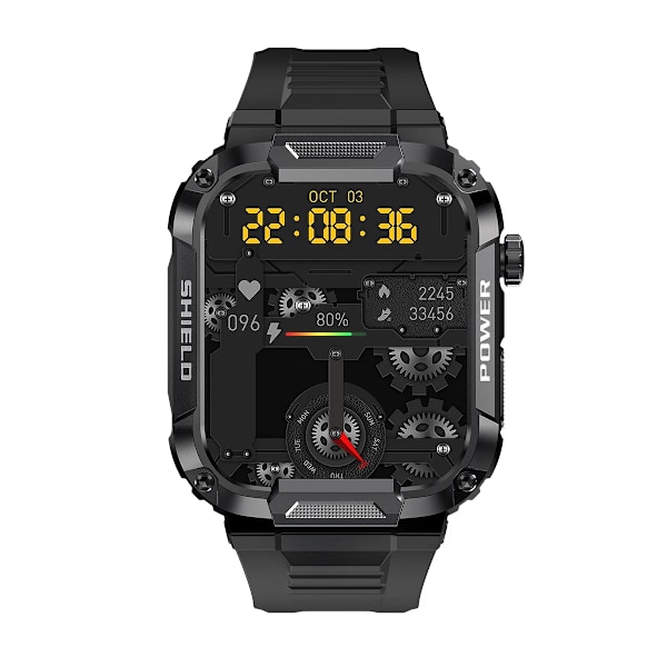 Ny Robust Smart Watch Herr Stort batteri Musik Spela Fitness Tracker Bluetooth Dial Call Sport Smartwatch For Herr Violet