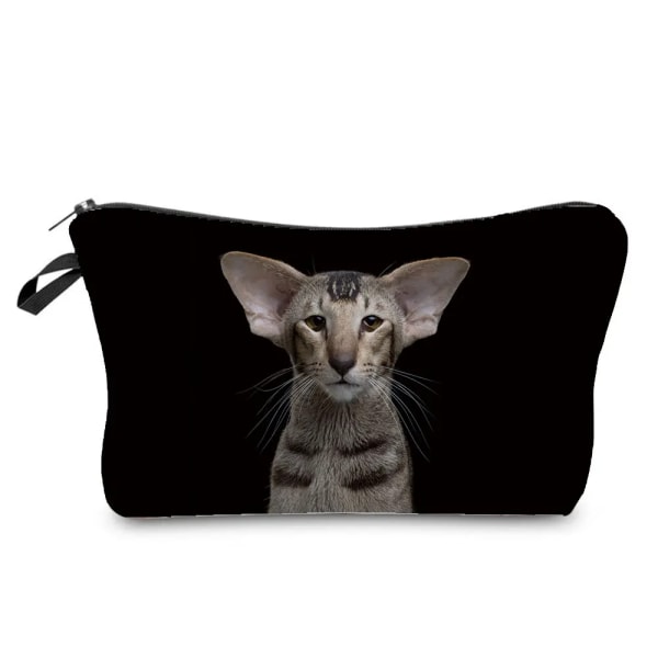 Värmeöverföring Djurmönster sminkväska Söt katt Print Kosmetiska väskor Högkvalitativ organizer Multifunktion Kvinnor Case hz5103 Cat Dog Bag