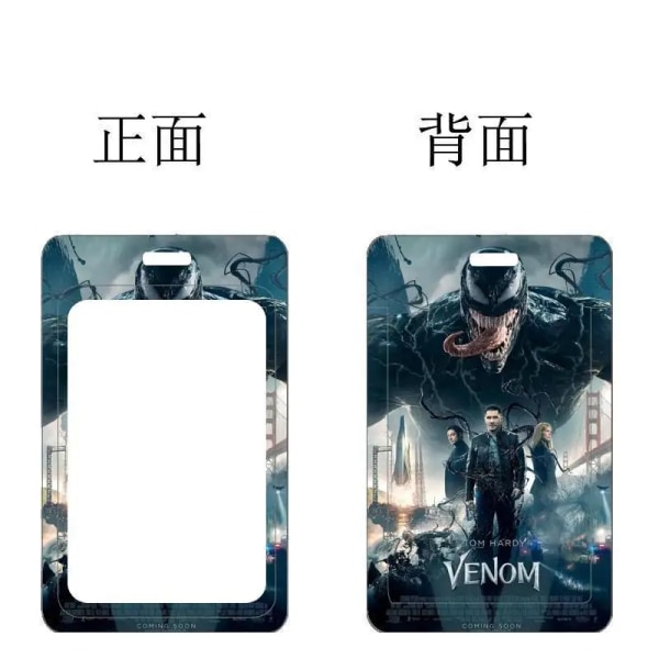 Marvel Hot Movie Venom ID-kortshållare The Avengers Super Heroes Pvc Bankkort Case för pojkar Anti-förlorat remskal Type 24