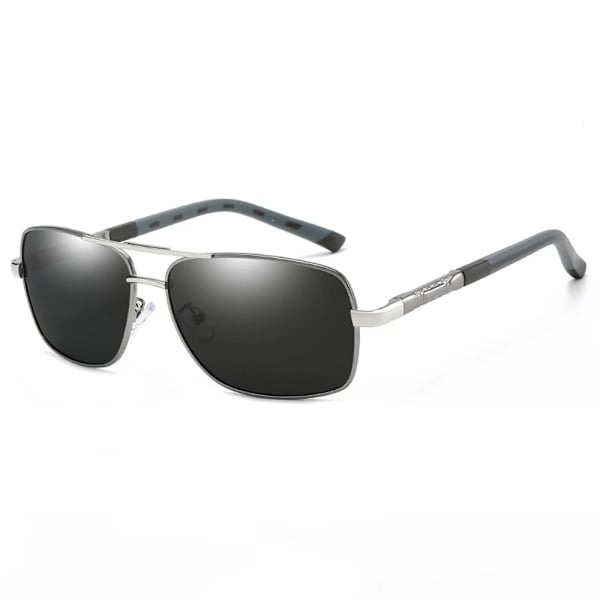 MUSELIFE Polarized Dam Solglasögon Herr Gradient Lins Runda Solglasögon Fyrkantiga Lyxmärke Oculos Lunette De Soleil Femme 2-Gun-Silver-Black As Picture