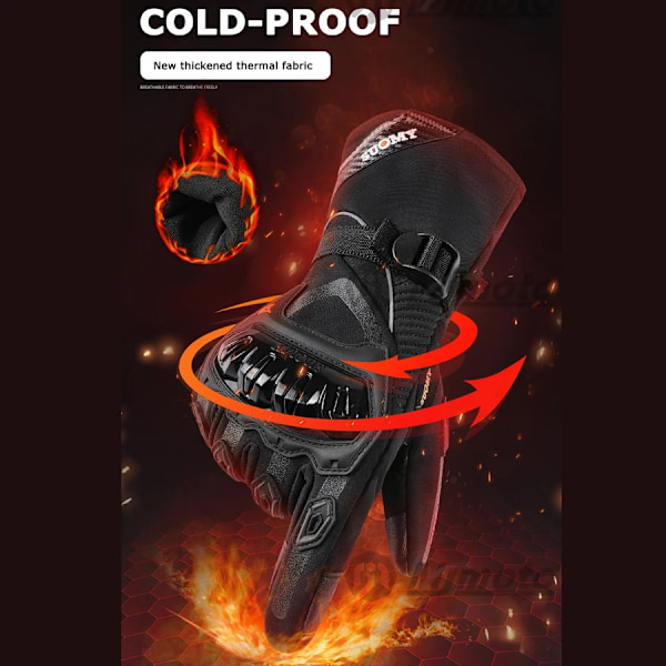 Suomy Vattentäta Motorcykelhandskar Vinter Varma Moto Skyddshandskar Pekskärm Gant Moto Guantes Motorcykelhandskar Nya Red XL