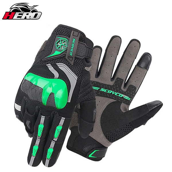 Scoyco Sommar Motorcykelhandskar Andningsbara Mesh Motorbike Handskar Touch Funktion Moto Motocross Handskar Off Road Racing Ridning mc117-gloves-4 M
