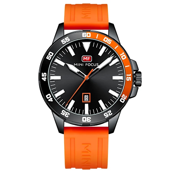 MINI FOCUS Lyxmärke Herrklockor Vattentät Kvarts Mode Sportarmbandsur Relogio Masculino Reloj Hombre Silikonarmband gray watch with box