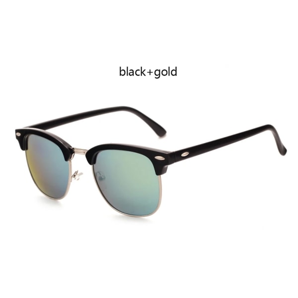 RBROVO 2023 Lyxiga Retro Solglasögon Dam Märke Designer Glasögon Dam Klassiska Glasögon Dam/Män Spegel Lunette Soleil Femme BlackGoldGold