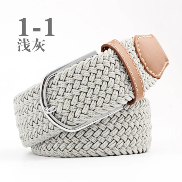 Canvasbälte utomhus taktiskt bälte unisex högkvalitativ canvasbälte för jeans Man Lyxiga Casual Straps Ceintures Bälten för kvinnor FB light gray 3.3cmX107cm