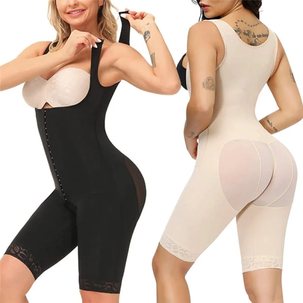 Postpartum Formning buken colombiansk gördel bantning Korsett Waist trainer Platt mage För kvinnor Shapers Helkroppsformkläder Black 98-1617 XL
