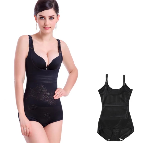 NYHET Kvinnlig waist trainer Shapewear Midja Slimming Shaper Korsett Slimming reductora Modellering Rem Body Shapers Underkläder Kvinnor Black L