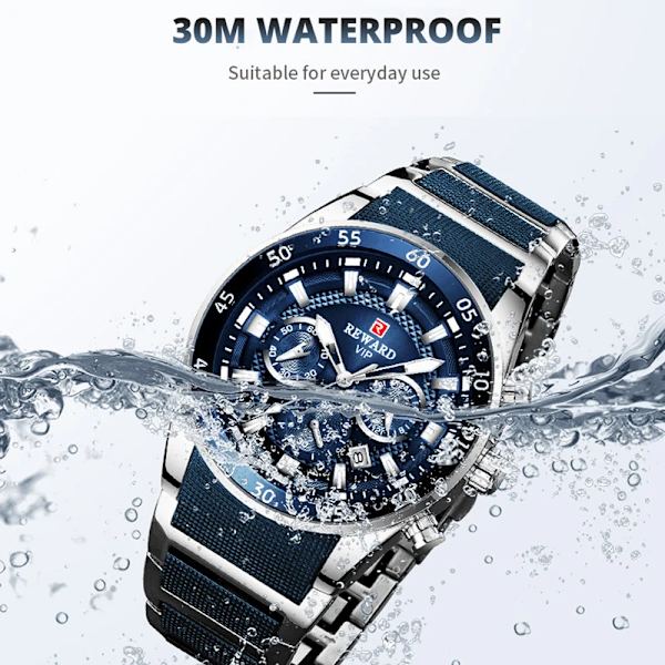 Belöning Sport Herrklockor Lyxmärke Lumious Hands Chronograph Man Armbandsur Herr Vattentät Full Steel Montre Homme 2021 rose black tool