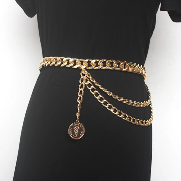 Byxor Bälte Kedja Kläder Accessoarer Midjekedja i flera lager Hip Hop tofsar Mode Speciellt utseende Choker Smycken H