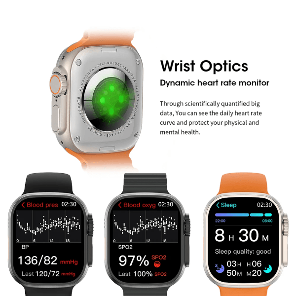 VWAR Ultra 9 Plus Smart Watch 1:1 49mm Storlek 2.2\ Gold Alpine Orange