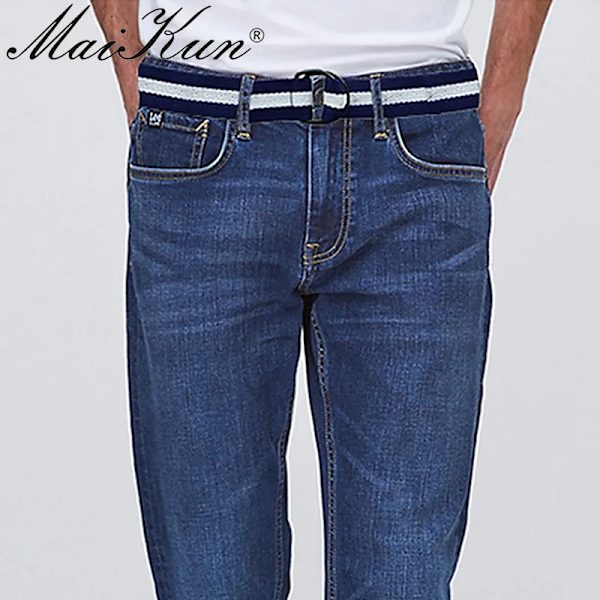 Maikun Tactical Canvas Herrbälte Högkvalitativ unisex dubbel D-ringsspänne Midjeband Casual Canvas Dambälte Tyg för jeans Blue Stripe 130cm