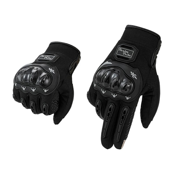 1 par Motorcykelhandskar Andningsbara Hel Finger Racinghandskar Utomhussporthandskar Cykelhandskar För Bmx Atv Väg Racing Sommar Vinter black M