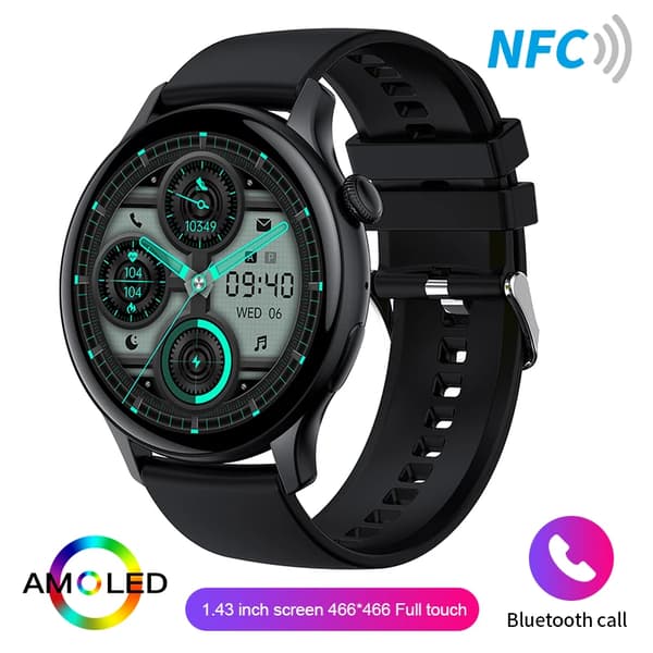 HYTRON Smartwatch Dam 466*466 AMOLED 1.43 \" silicone black AMOLED 466x466