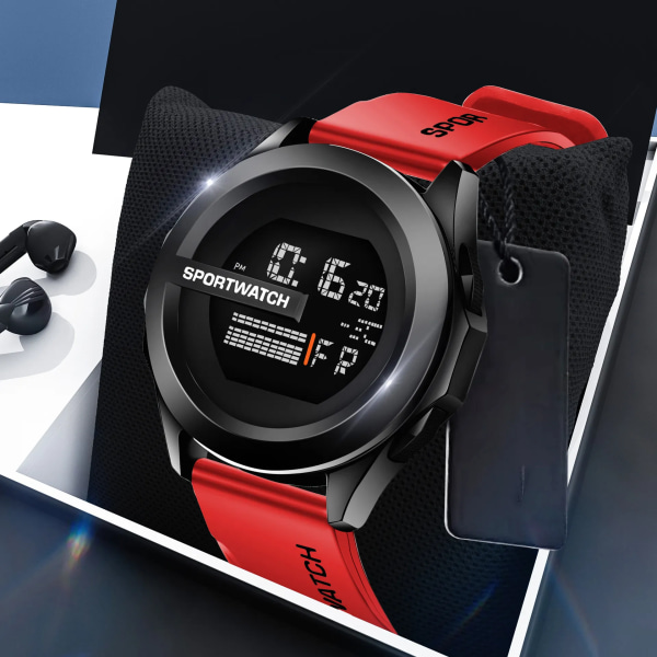 Ny Watch Watch Vattentät Lysande LED Digital Student Elektronisk Armbandsur relojes para hombre Blue