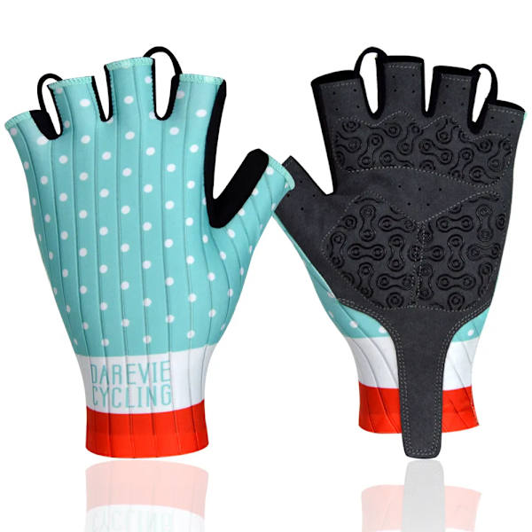 DAREVIE Cycling Gloves Pro Lätt Mjuk Andas Cool Dry Half Finger Cykelhandske Anti-halk Stötsäkra cykelhandskar MTB Road Aqua blue Asian-M