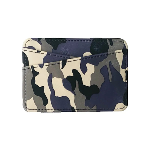 Ultra Slim Camouflage Magic Plånböcker för Kvinnor Män PU Läder Mini ID-kortshållare Myntplånböcker Resor Case Clip Cover Dark Gray