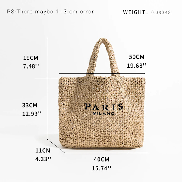 MABULA Lyxdesign Dam Flätad Raffia Halmväska Stor kapacitet Casual Tote Handväska Hollow Summer Beach Vacation Axelväska Large 1