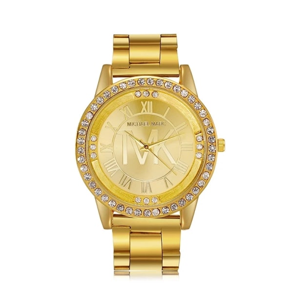 Lyxmärke Watch 2023 Nytt Mode Enkelt Watch Damer Stor Urtavla Quartz Klocka Armband Diamantklocka Rose