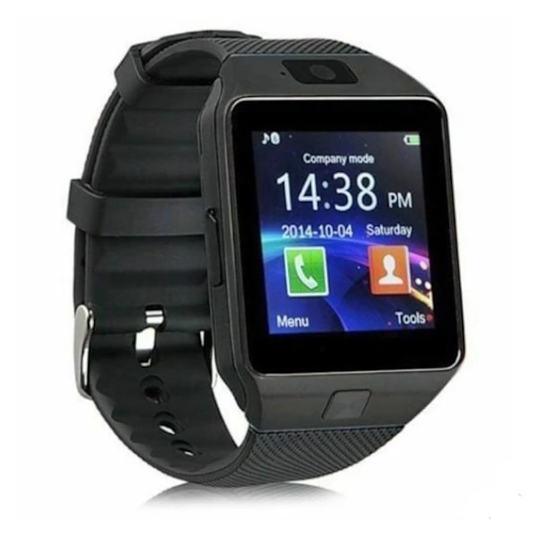 Digital pekskärm Smart Watch DZ09 Q18 Armband Kamera Bluetooth Armbandsur SIM-kort Smartwatch Ios Android-telefoner Support Black