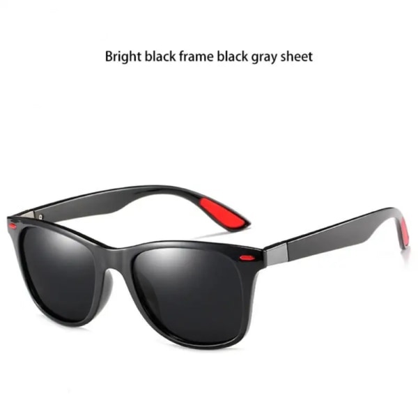 Klassiska Punksolglasögon Retroglasögon för män UV400 Körning Ridglasögon Utomhusklättring Fyrkantig ram Glasögon Fiskeskydd B01 Black grey flake