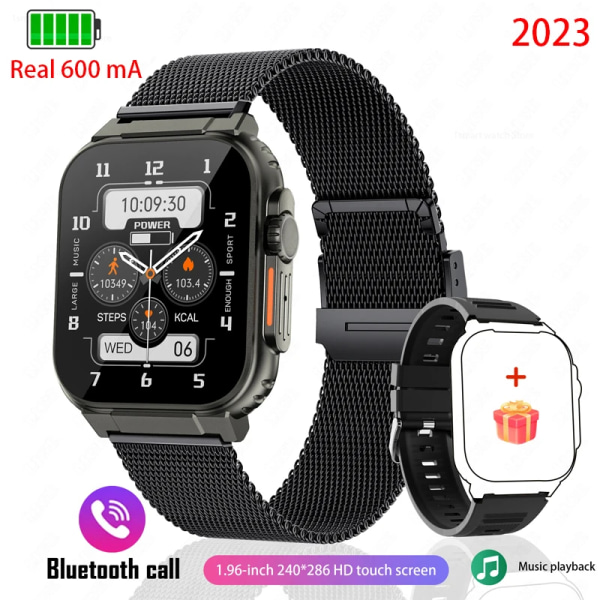 AMOLED HD-skärm Bluetooth Call Dam Smart Watch Herr 600Mah Stort batteri 100+ Sport Fitness Tracker Vattentät Smartwatch Man Green 600 mA battery