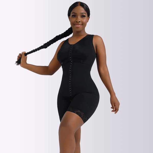 Korsett för kvinnor för bantning av hela kroppen Shapewear Korsett för bantning av rumpa lyfter öppen gren magkontrollbody Black L